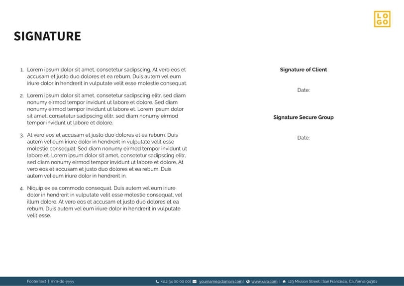 Free proposal  security template