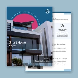 Free product sheet template