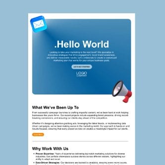 Free email marketing template