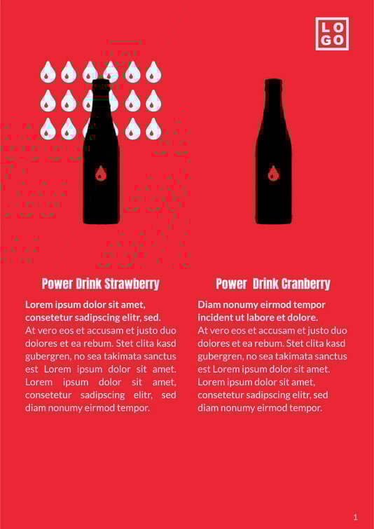 Free booklet  energy drink template